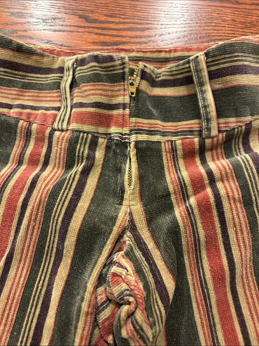 Forever 21 Striped Corduroy Pants in Olive, Rust, and Cream - Picture 4 of 4